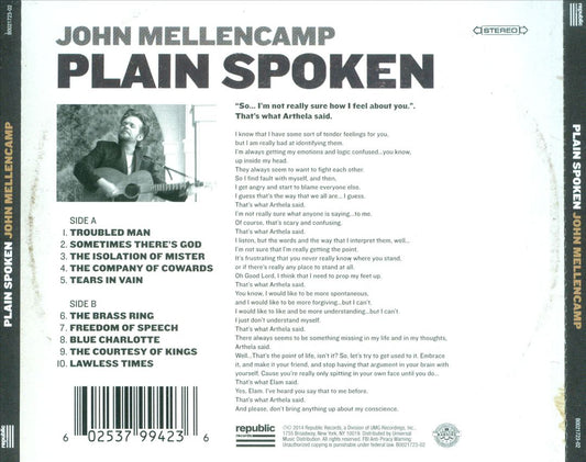 Plain Spoken cover art