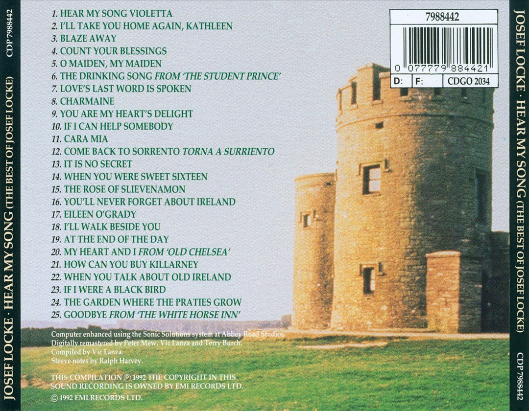 Hear My Song: The Best of Josef Locke [EMI] cover art