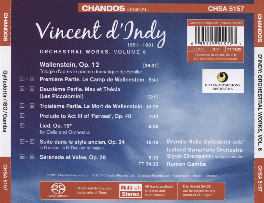 Vincent d'Indy: Orchestral Works, Vol. 6 cover art