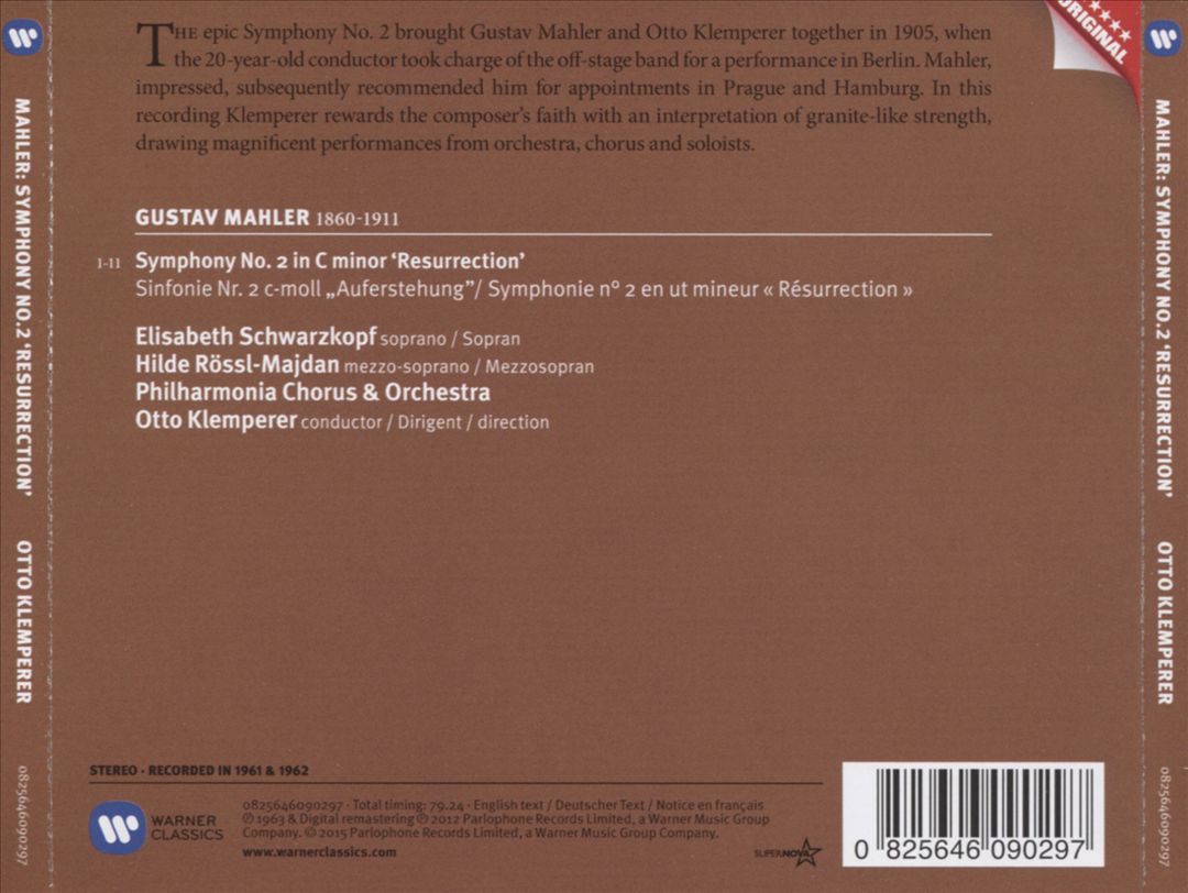 Mahler: Symphony No. 2 "Resurrection" cover art