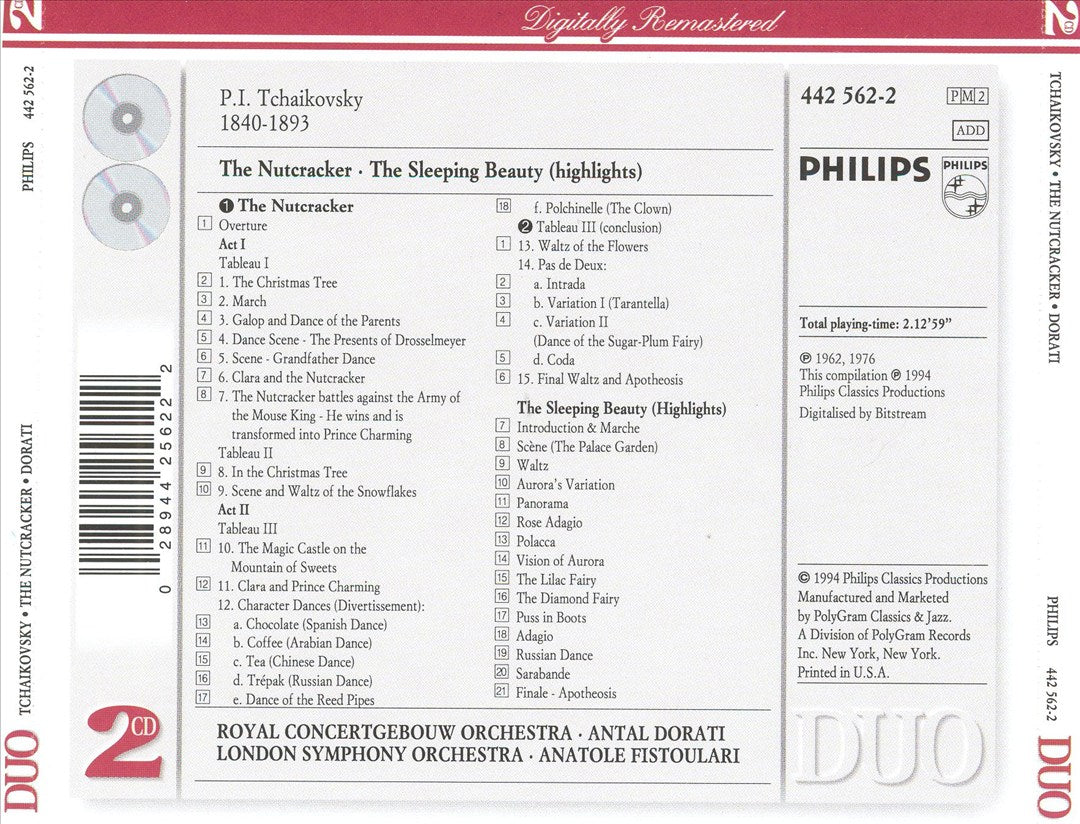 Tchaikovsky: The Nutcracker (Complete); The Sleeping Beauty (Highlights) cover art