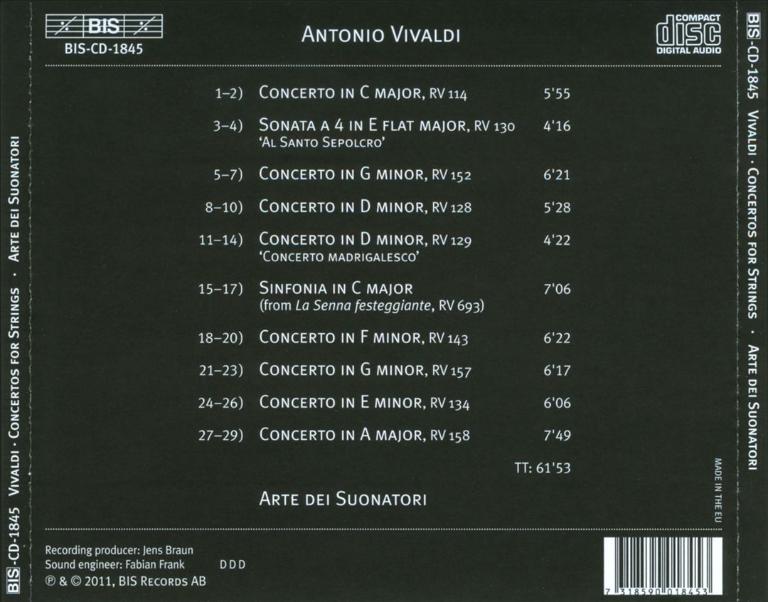 Vivaldi: Concertos for Strings cover art