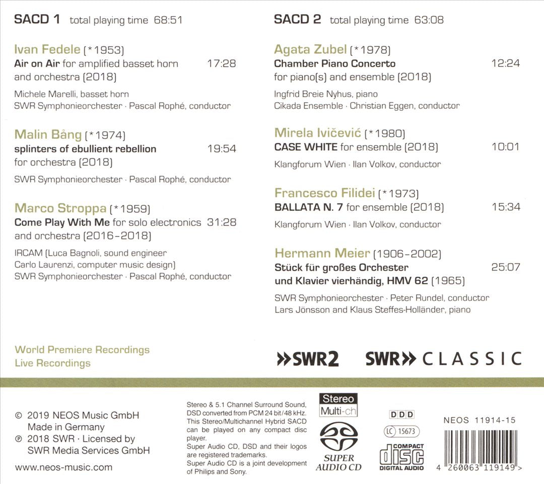 Donaueschinger Musiktage 2018 cover art