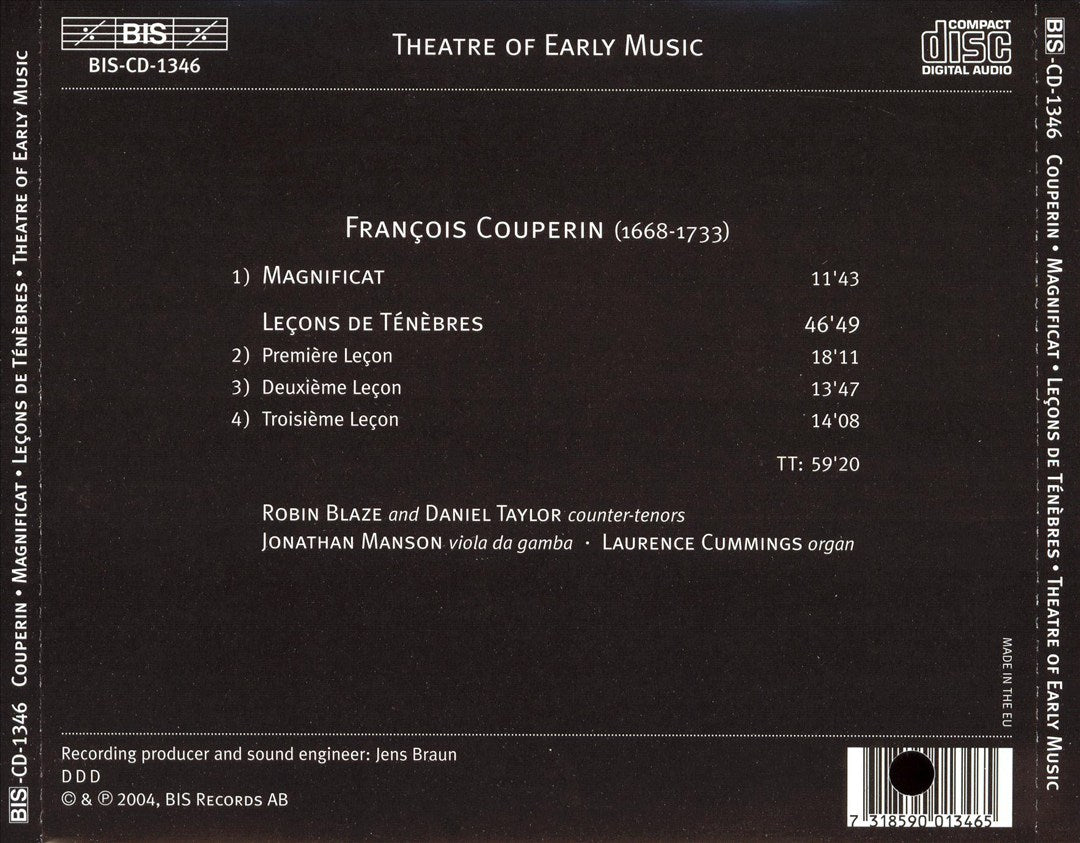 Couperin: Leçons de Ténèbres cover art