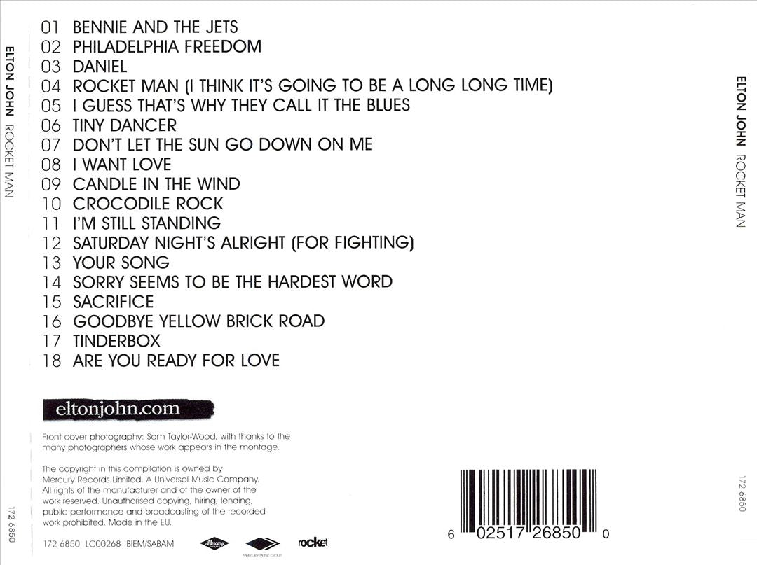 Rocket Man: The Definitive Hits cover art