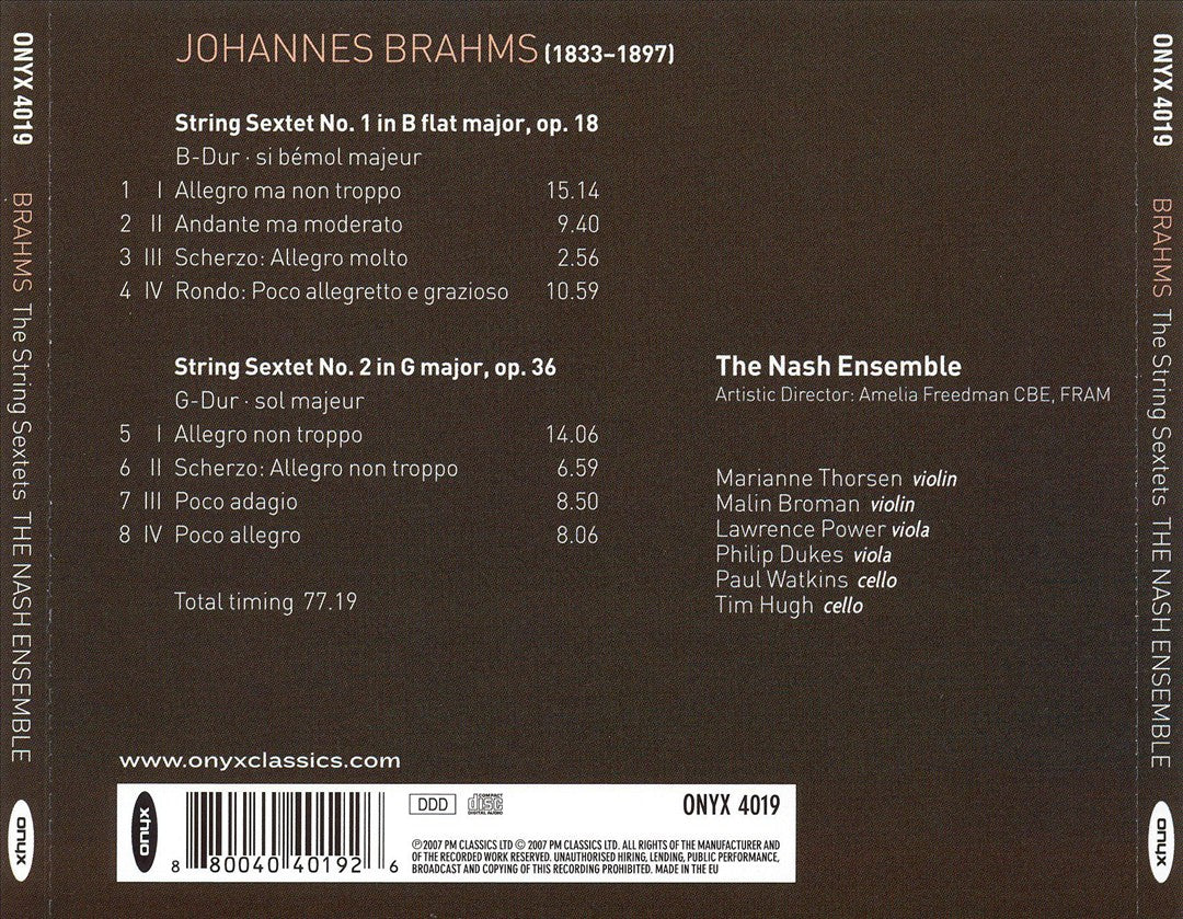 Brahms: The String Sextets cover art