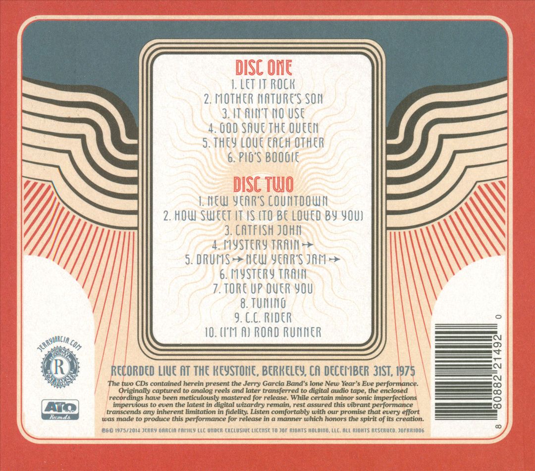 Garcia Live, Vol. 5: December 31st, 1975 Keystone Berkeley cover art