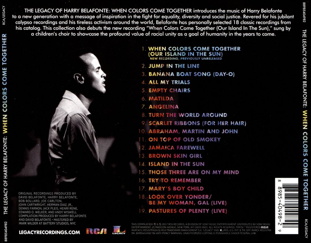 Legacy of Harry Belafonte: When Colors Come Together cover art