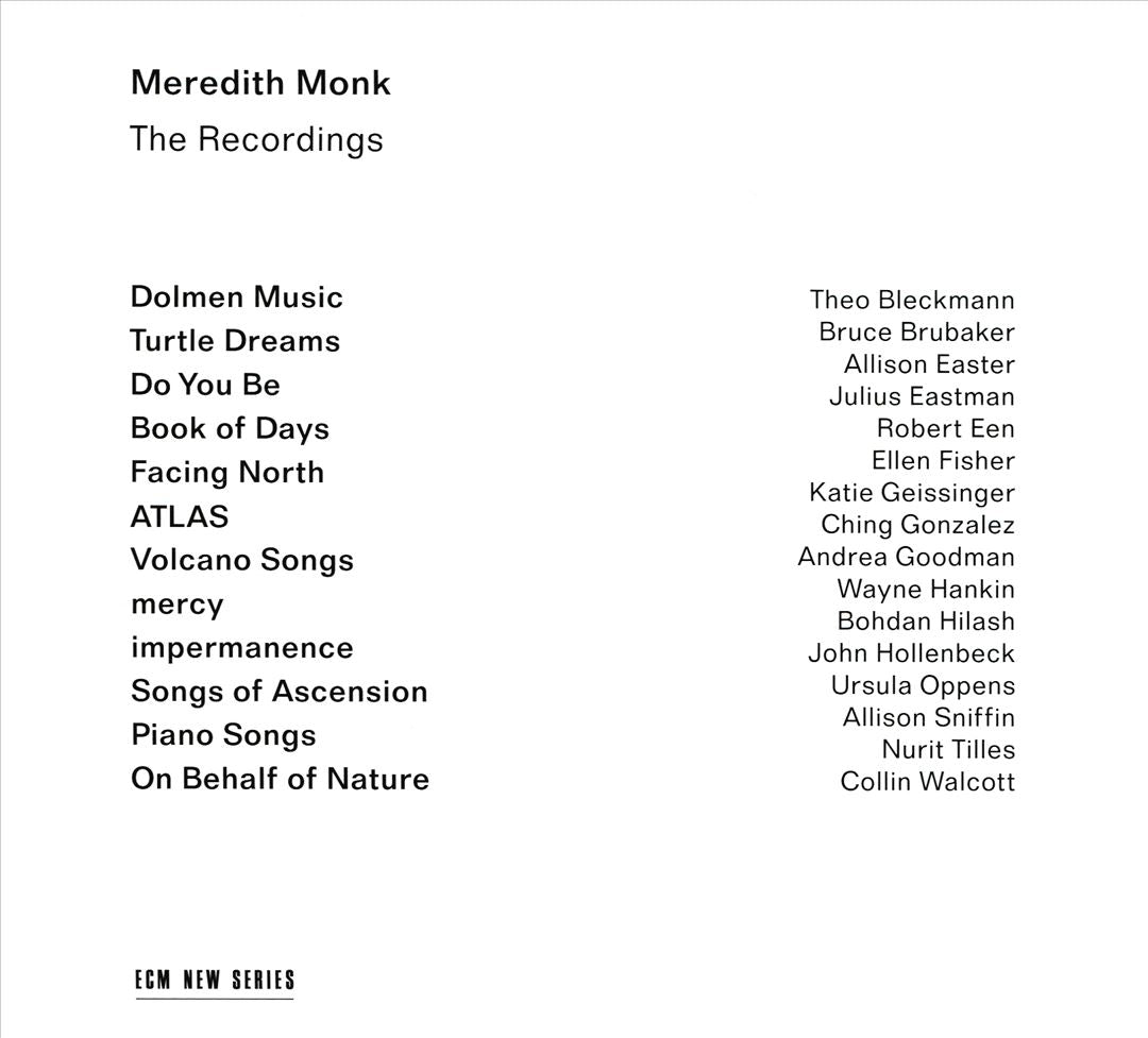 Meredith Monk: The Recordings cover art