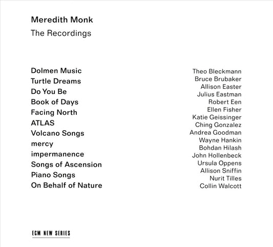 Meredith Monk: The Recordings cover art