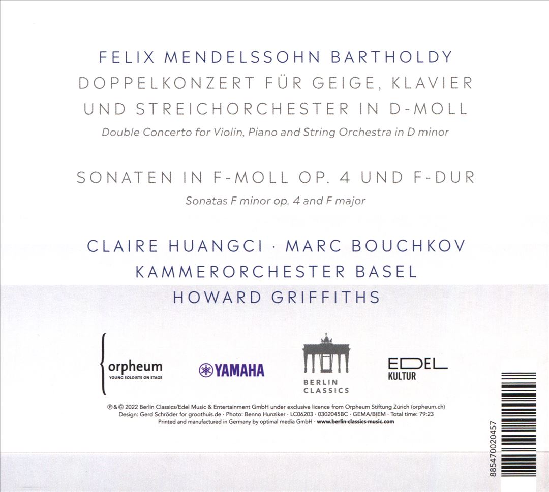 Mendelssohn: Works for Violin and Piano cover art