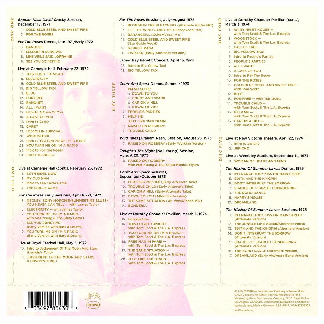 Joni Mitchell Archives, Vol. 3: The Asylum Years (1972-1975) cover art