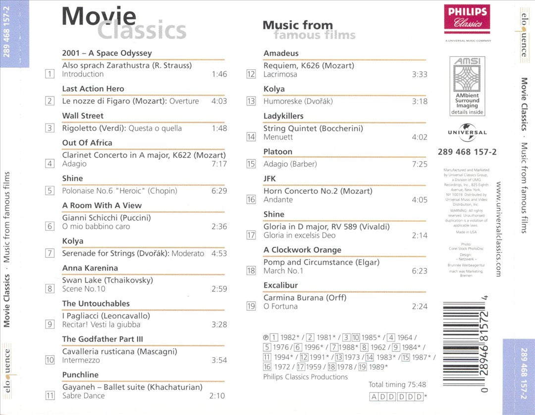 Movie Classics: Music from Famous Films cover art