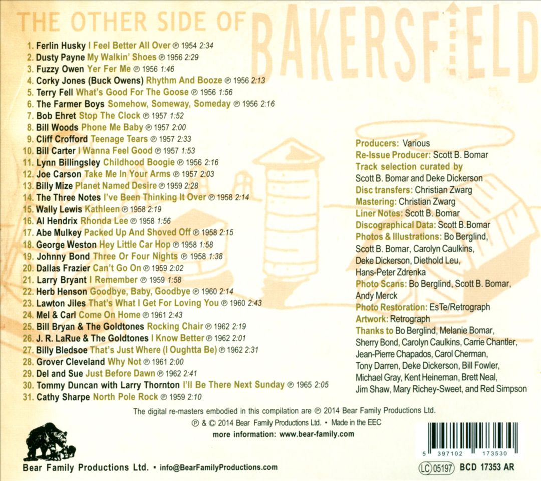 Other Side of Bakersfield, Vol. 2: 1950s & 60s Boppers and Rockers from "Nashville West" cover art