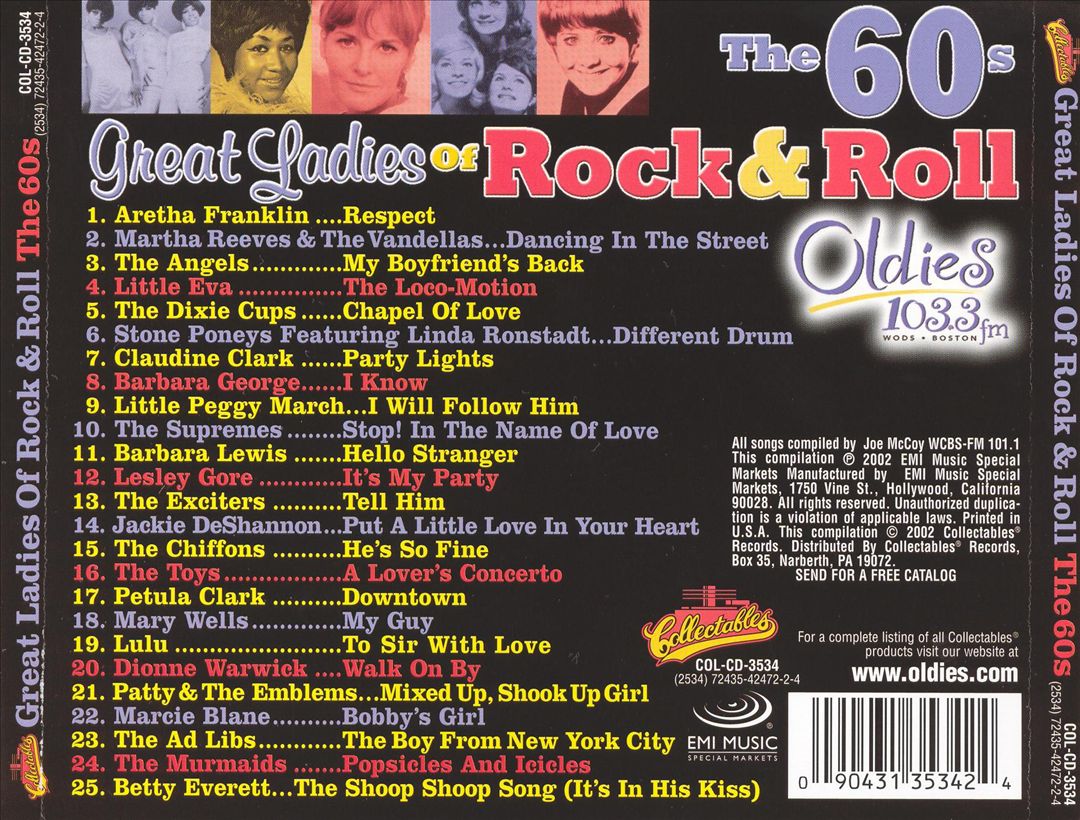 WODS: Great Ladies of Rock & Roll - The '60s cover art