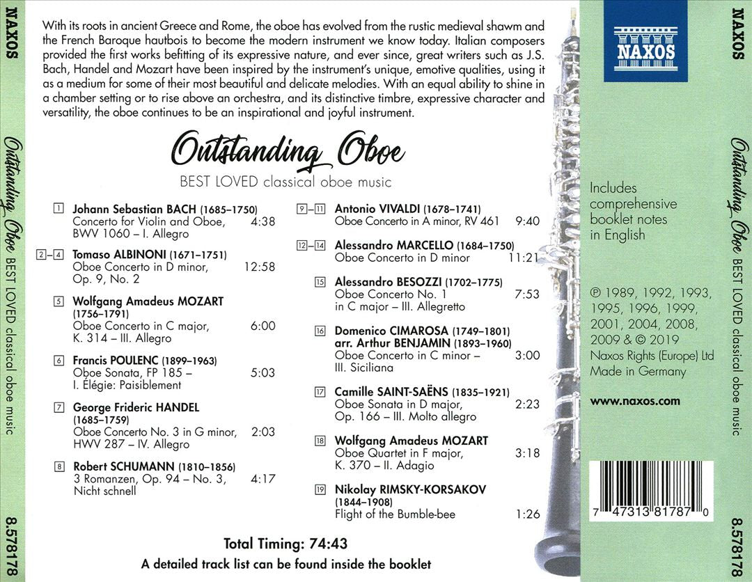 Outstanding Oboe: Best Loved Classical Oboe Music cover art