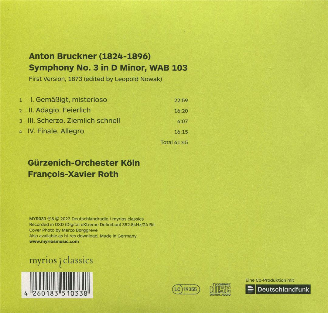 Bruckner 3 cover art