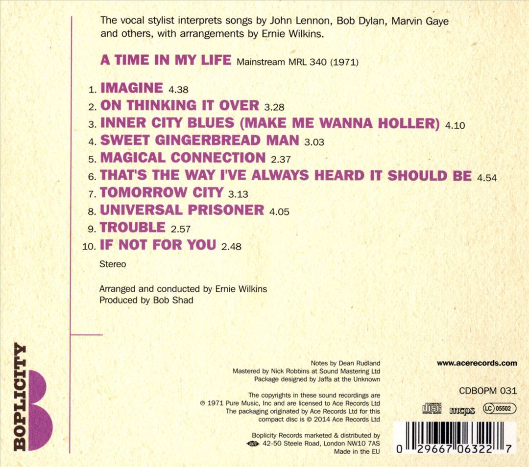 Time in My Life cover art