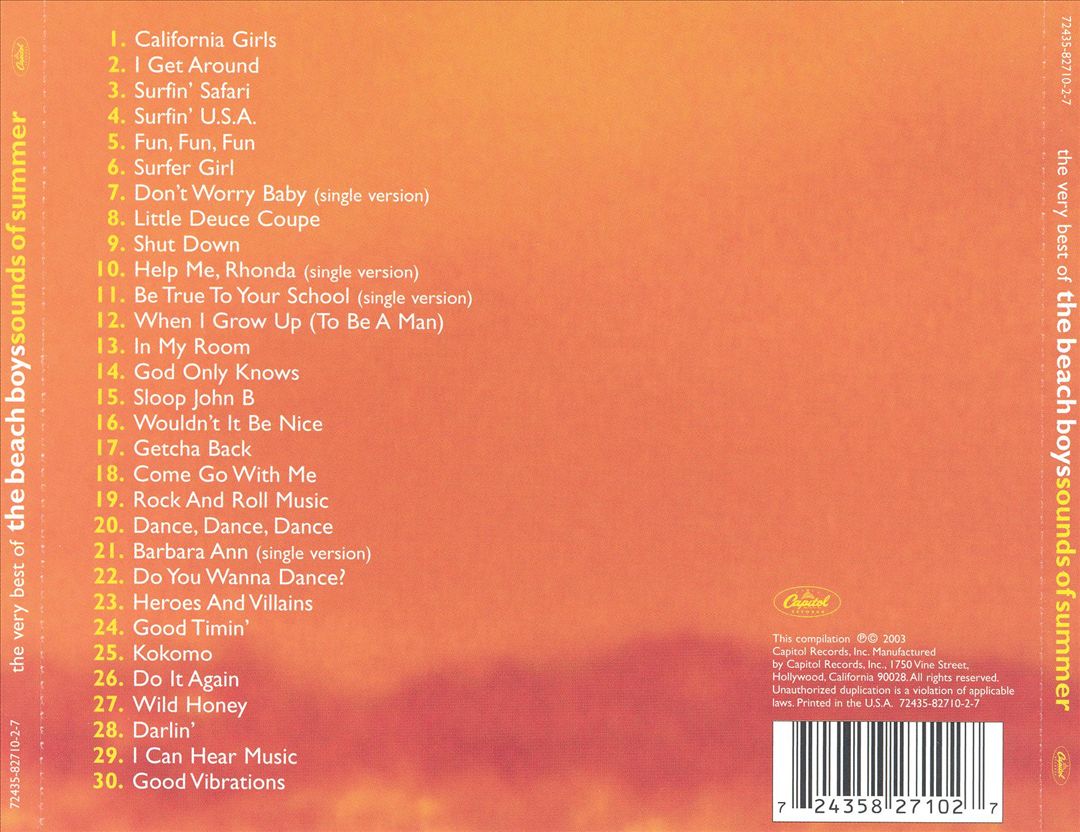 Sounds of Summer: The Very Best of the Beach Boys cover art