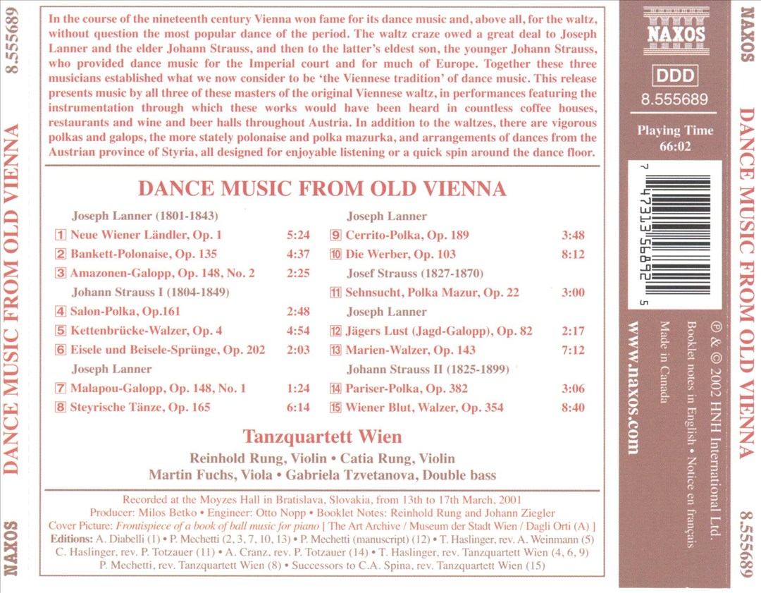 Dance Music from Old Vienna cover art