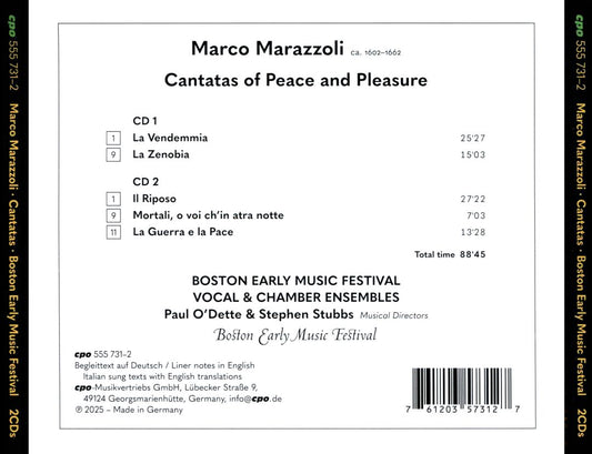 Marco Marazzoli: Cantatas of Peace and Pleasure cover art