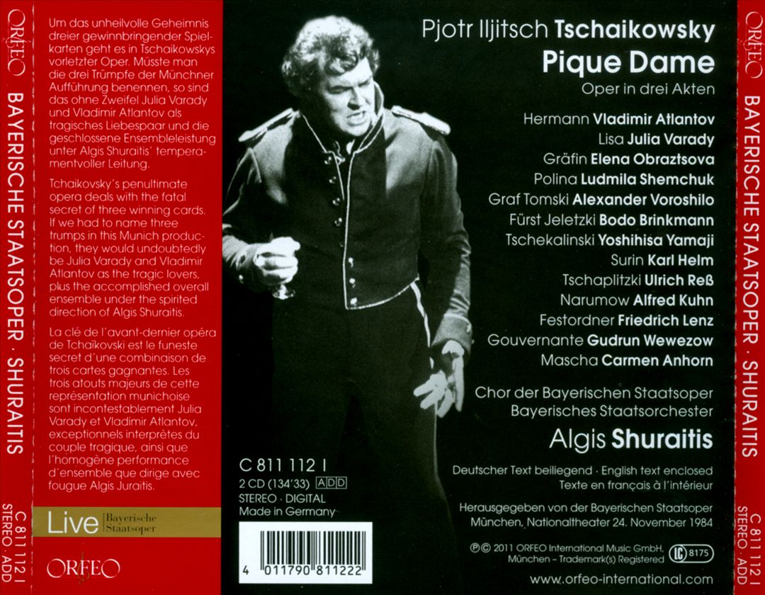 Tchaikovsky: Pique Dame cover art