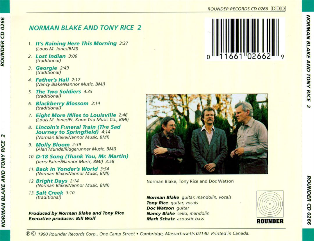 Norman Blake & Tony Rice 2 cover art