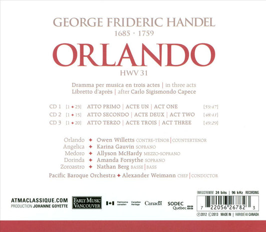 Handel: Orlando cover art