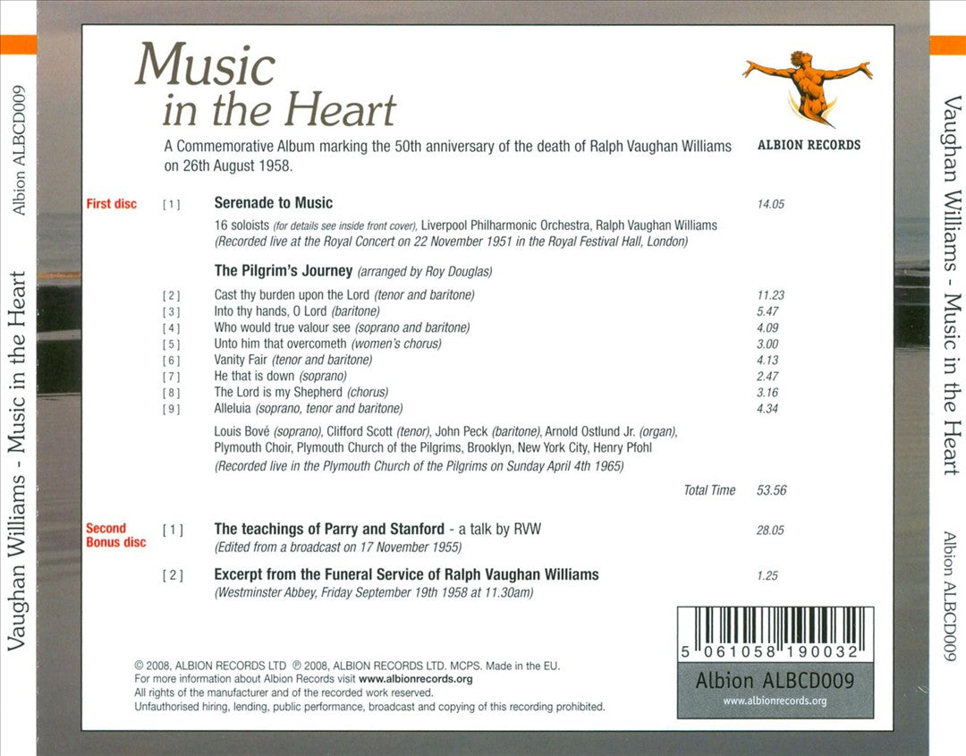 Ralph Vaughan Williams: Music in the Heart [Includes Bonus Disc] cover art