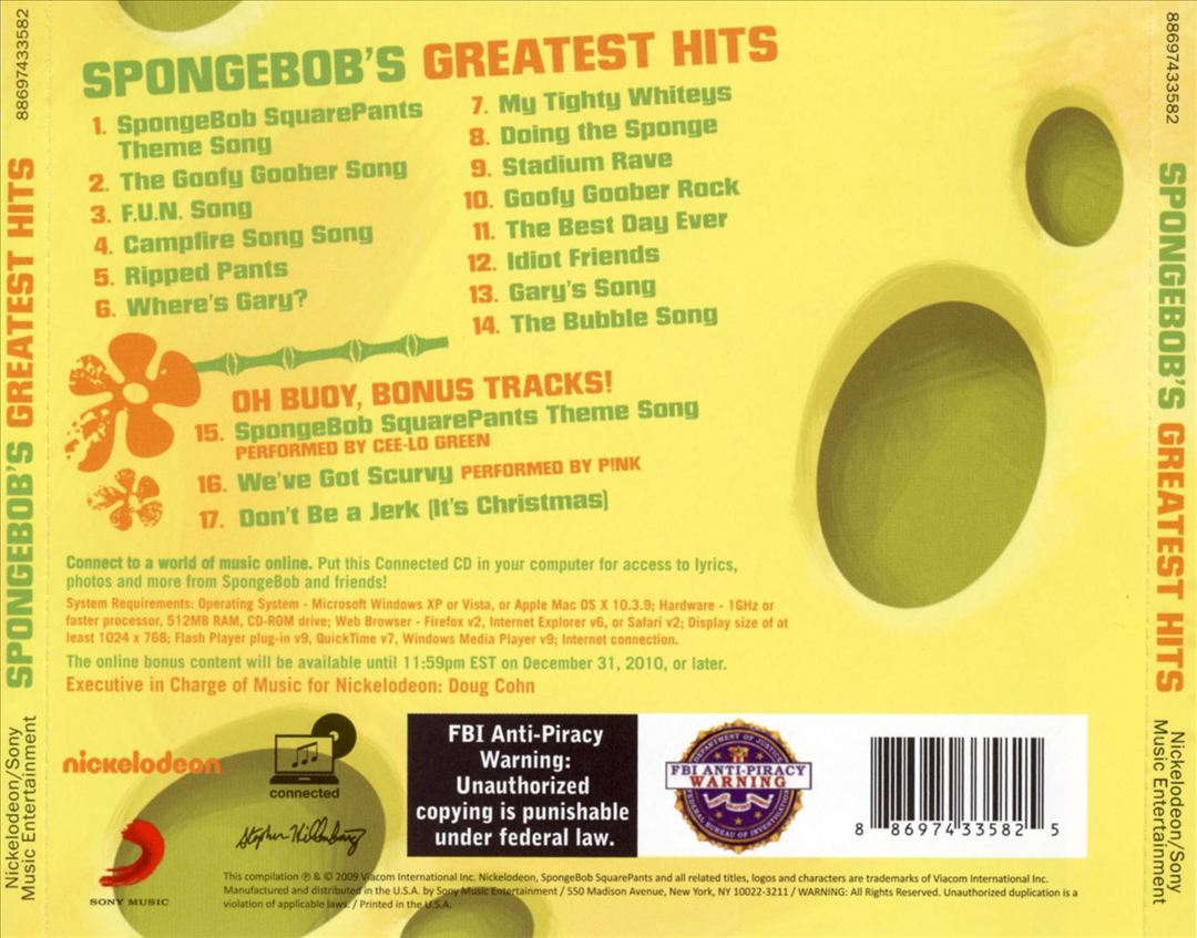 SpongeBob's Greatest Hits cover art