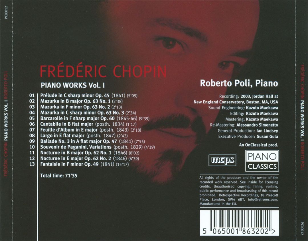 Chopin: Piano Works, Vol. 1 cover art