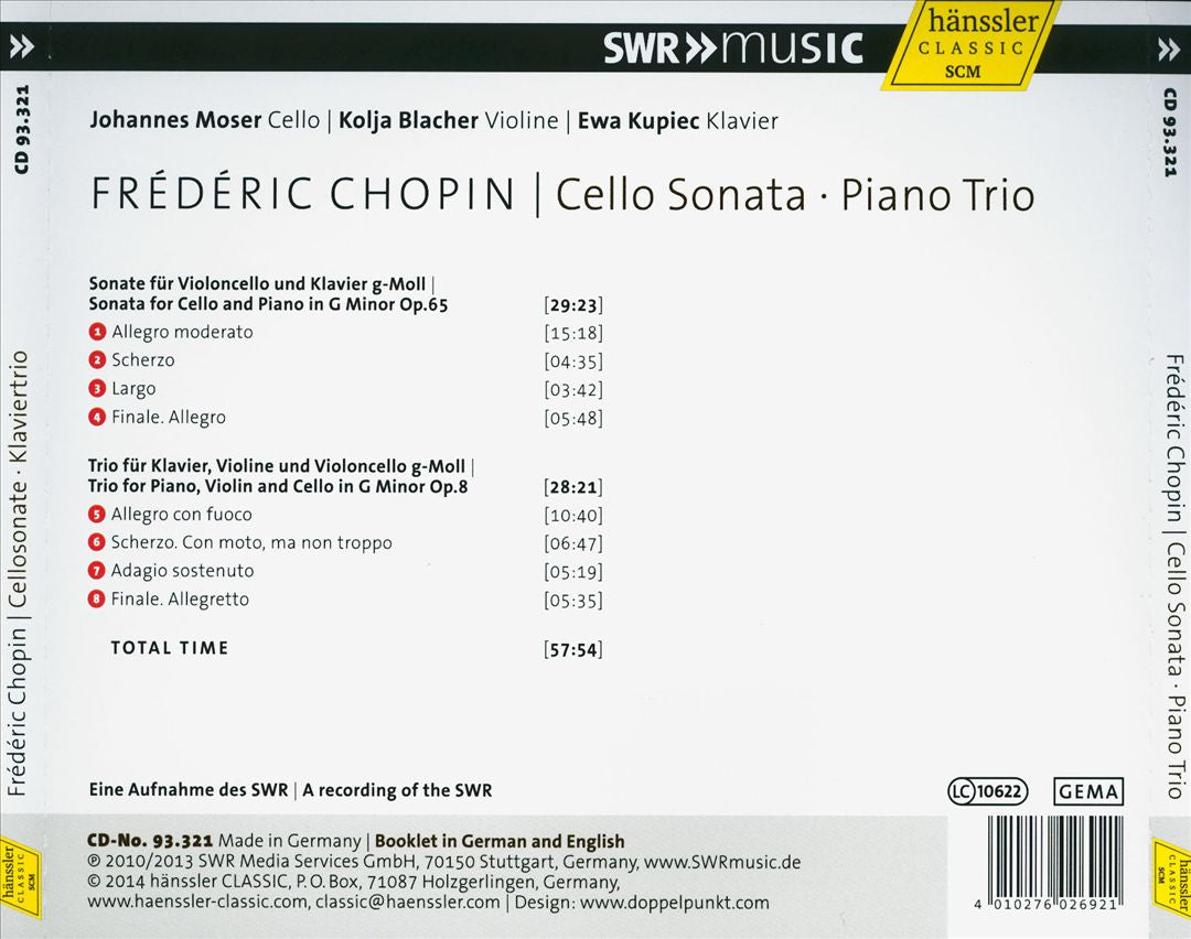 Chopin: Cello Sonata; Piano Trio cover art