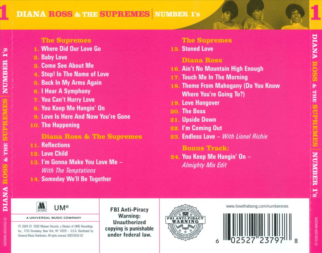Number 1's cover art