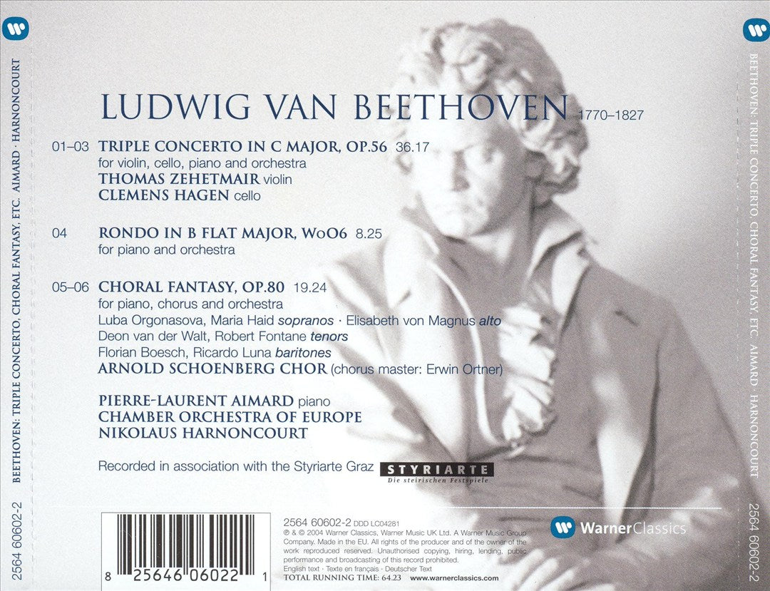 Beethoven: Triple Concerto; Rondo in B flat; Choral Fantasy cover art