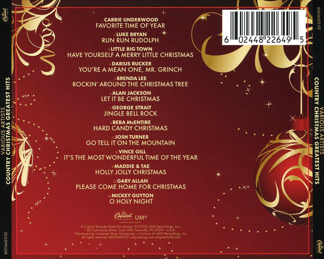 Country Christmas Greatest Hits [2016] cover art