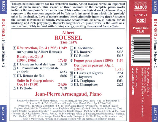 Roussel: Piano Music, Vol. 2 cover art
