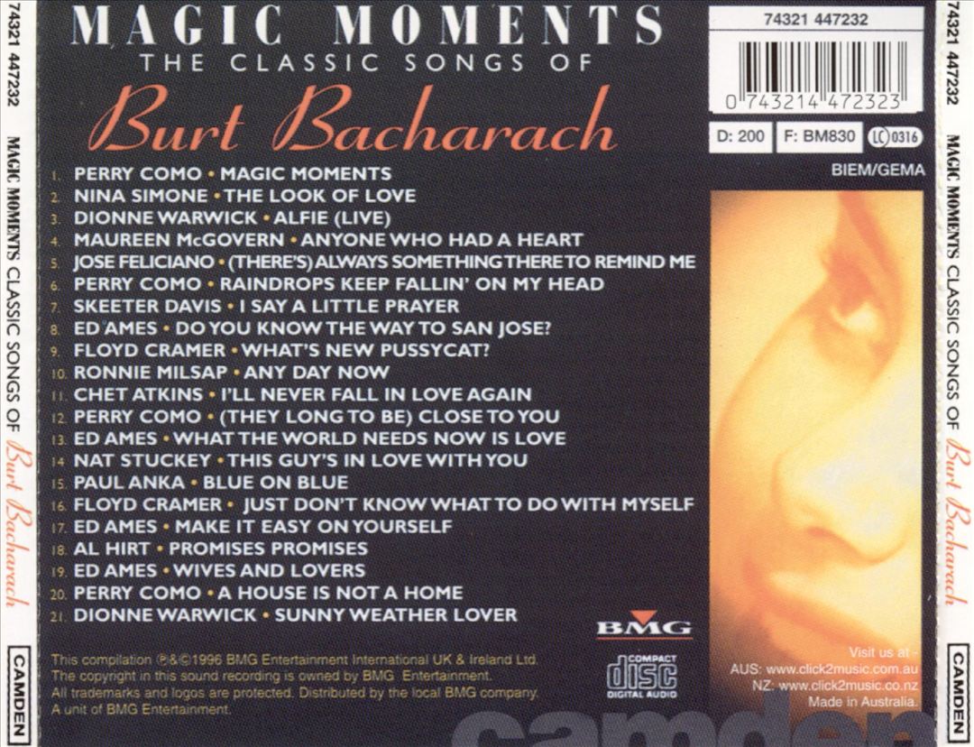 Burt Bacharach: Magic Moments cover art