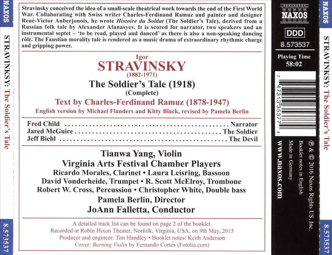 Stravinsky: The Soldier's Tale (Complete) cover art