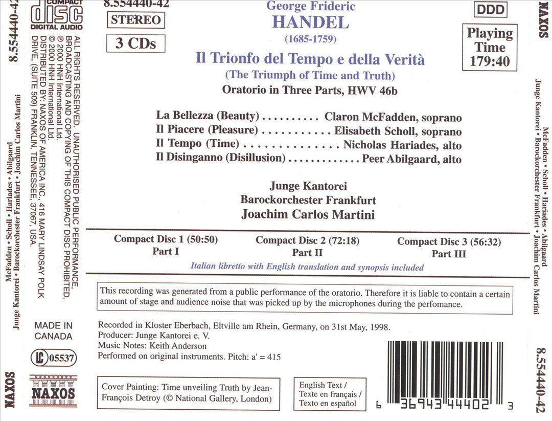 Handel: Il Trionfo del Tempo e della Verità cover art