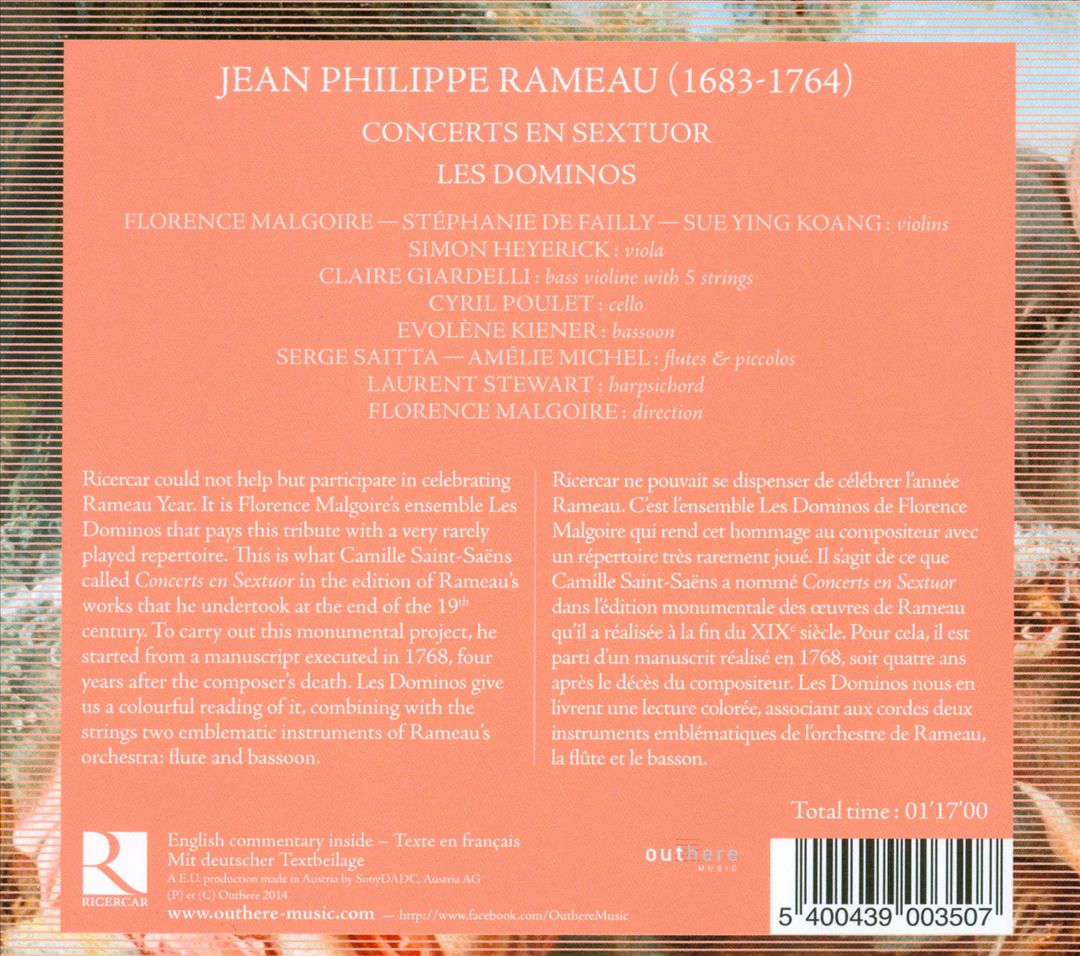 Jean-Philippe Rameau: Concerts en sextuor cover art