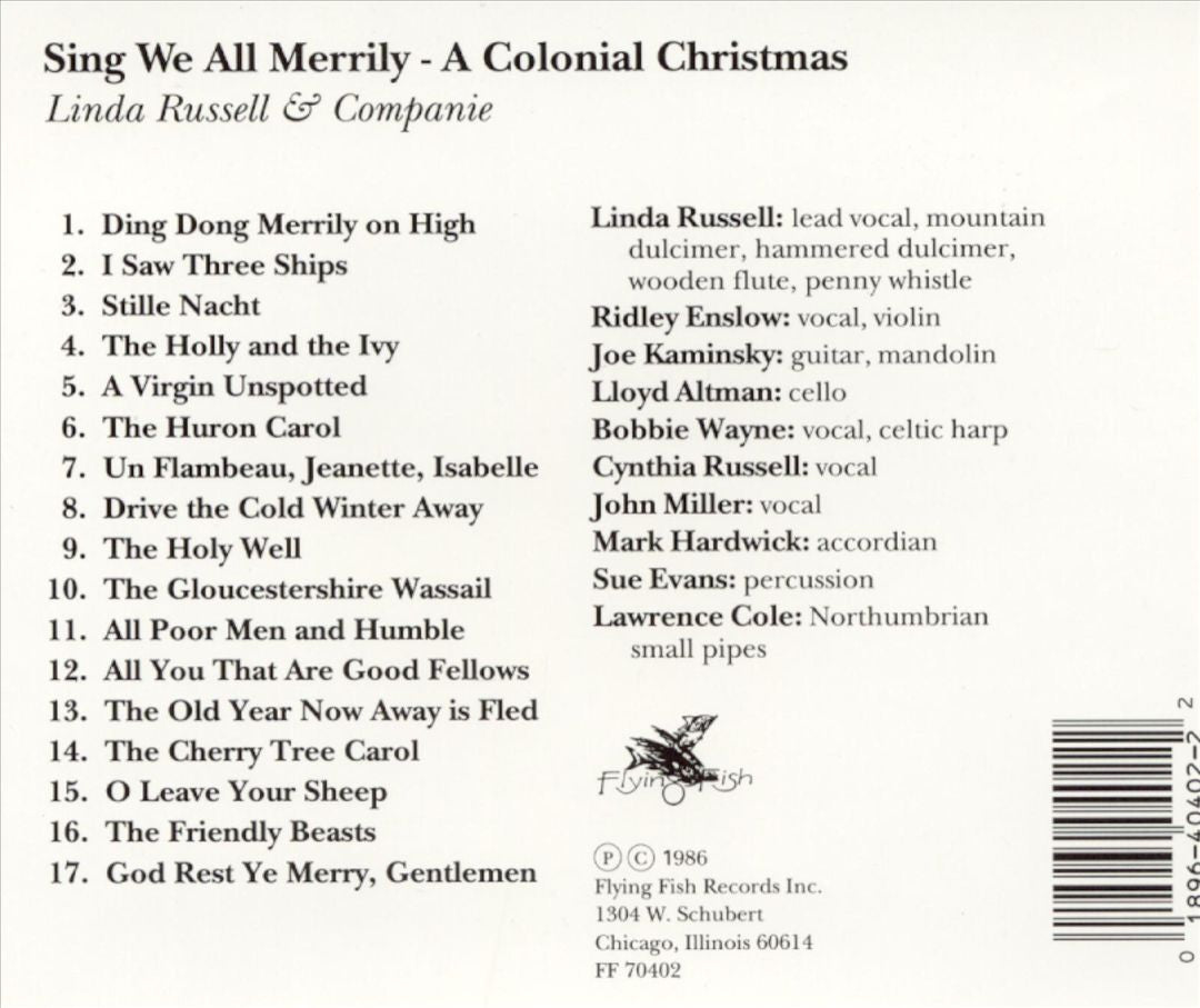 Sing We All Merrily - A Colonial Christmas cover art