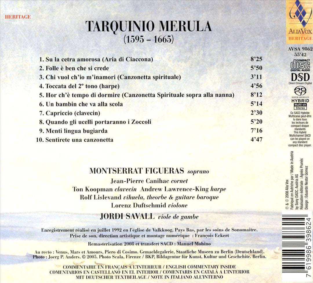 Tarquinio Merula: Su la cetra amorosa - Arie e capricci  cover art