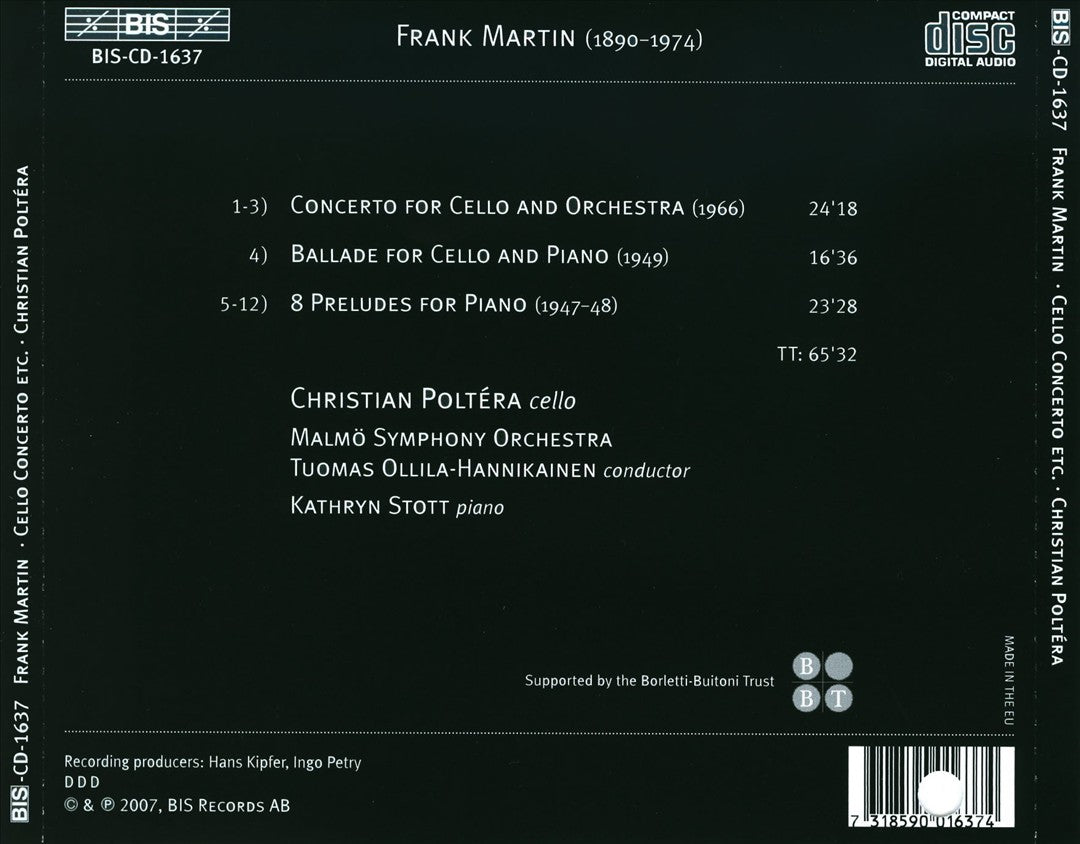 Christian Poltéra plays Frank Martin cover art