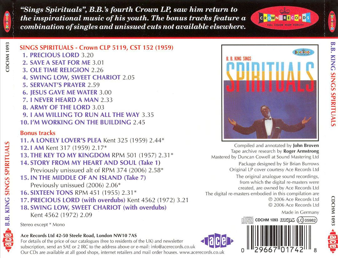Sings Spirituals [Bonus Tracks] cover art