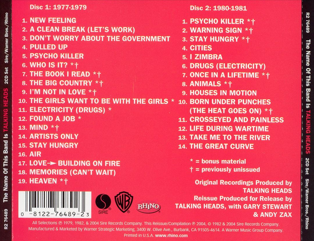 The Name of This Band Is Talking Heads [Expanded] cover art