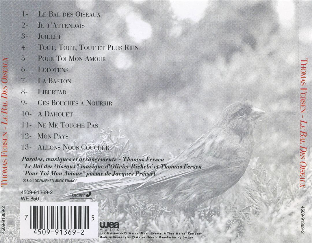 Bal des Oiseaux cover art
