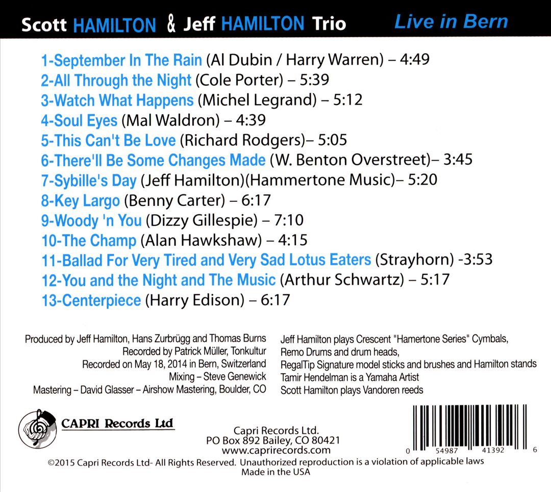 Live in Bern cover art