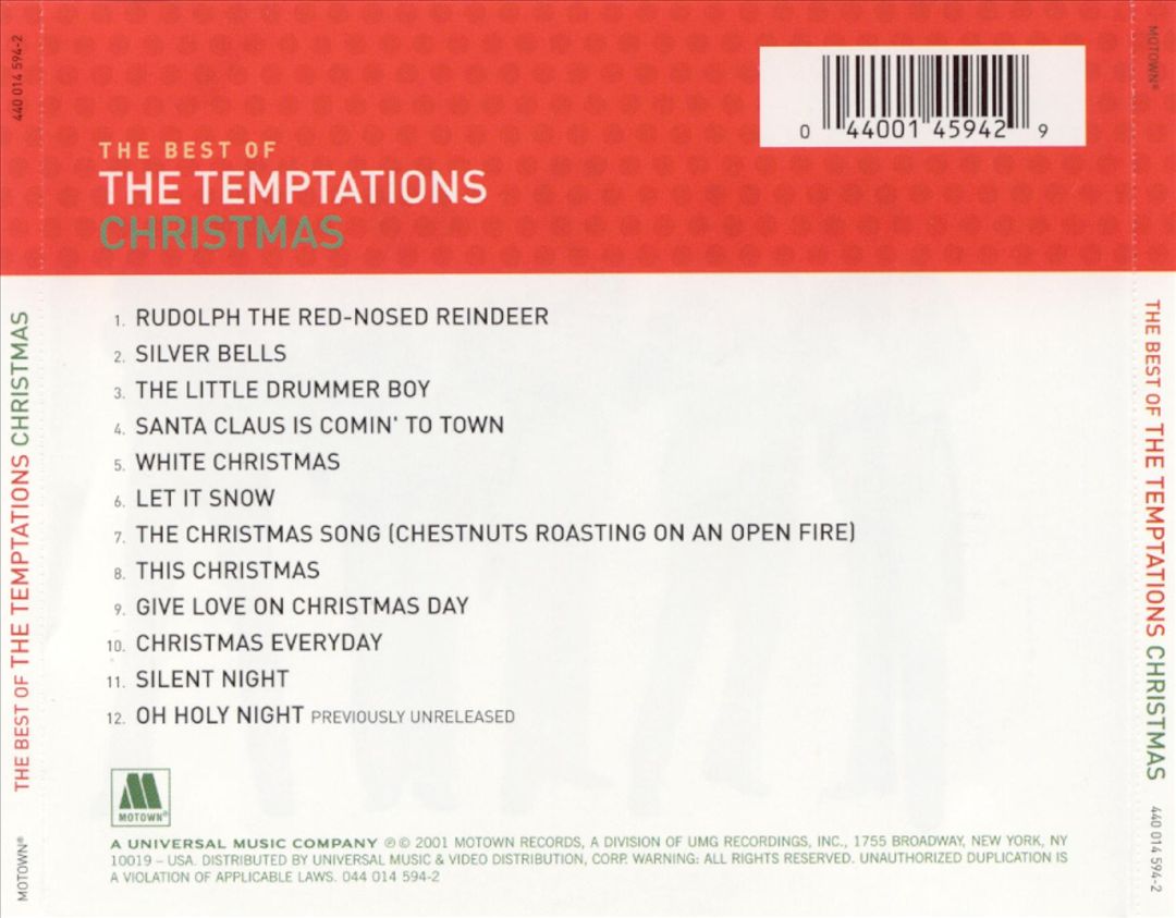 Best of Temptations Christmas cover art