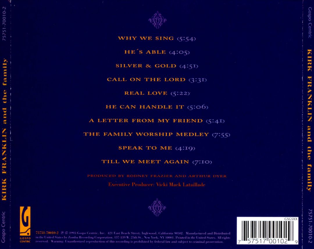 Kirk Franklin and the Family cover art