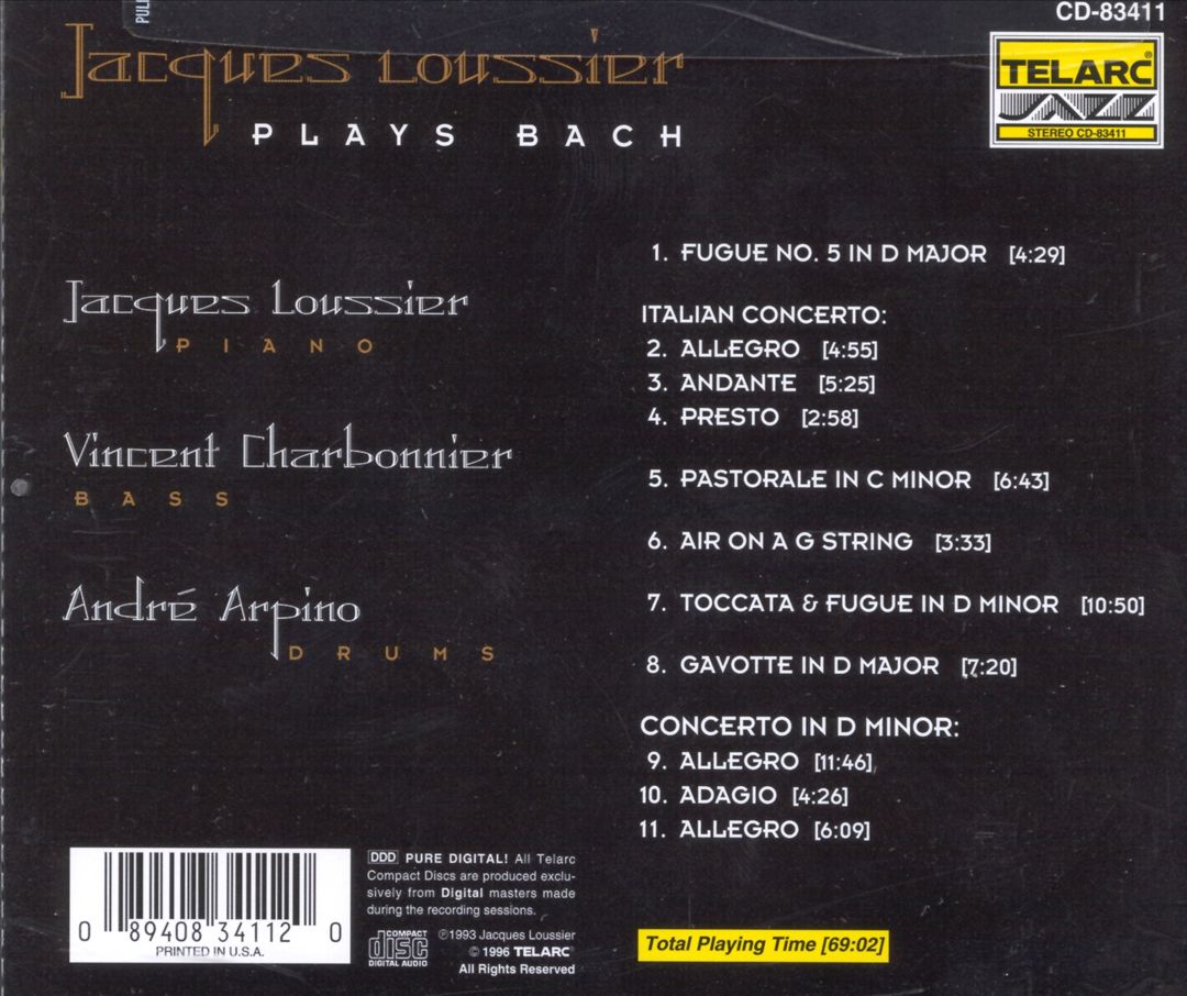 Jacques Loussier Plays Bach cover art